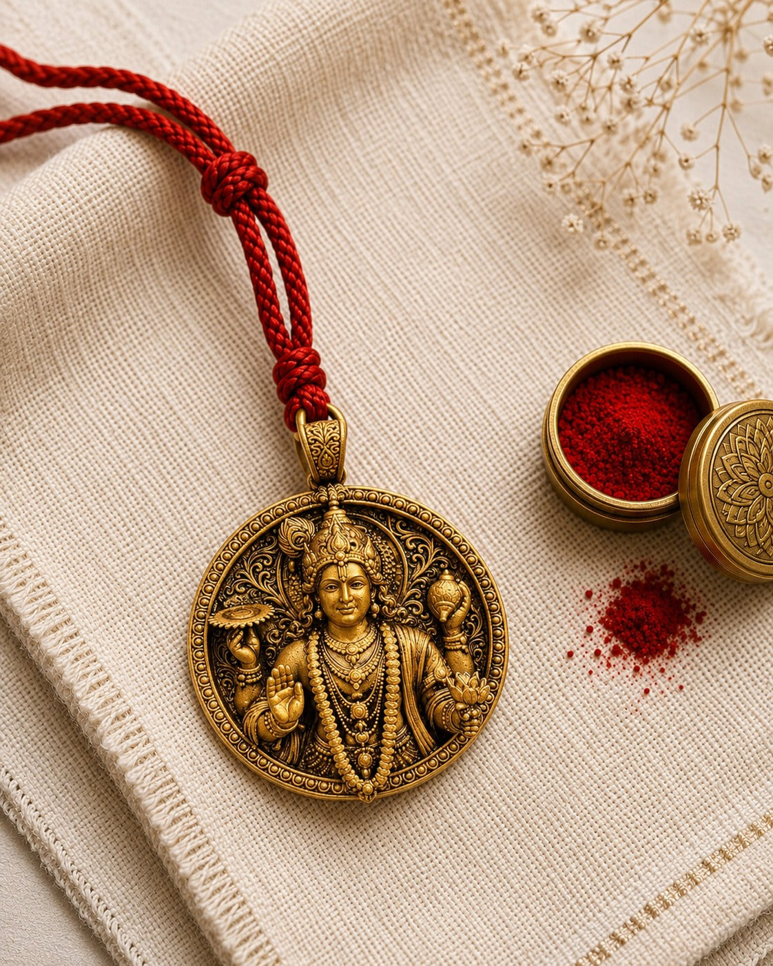 Lord Vishnu Car Hanging Pendant