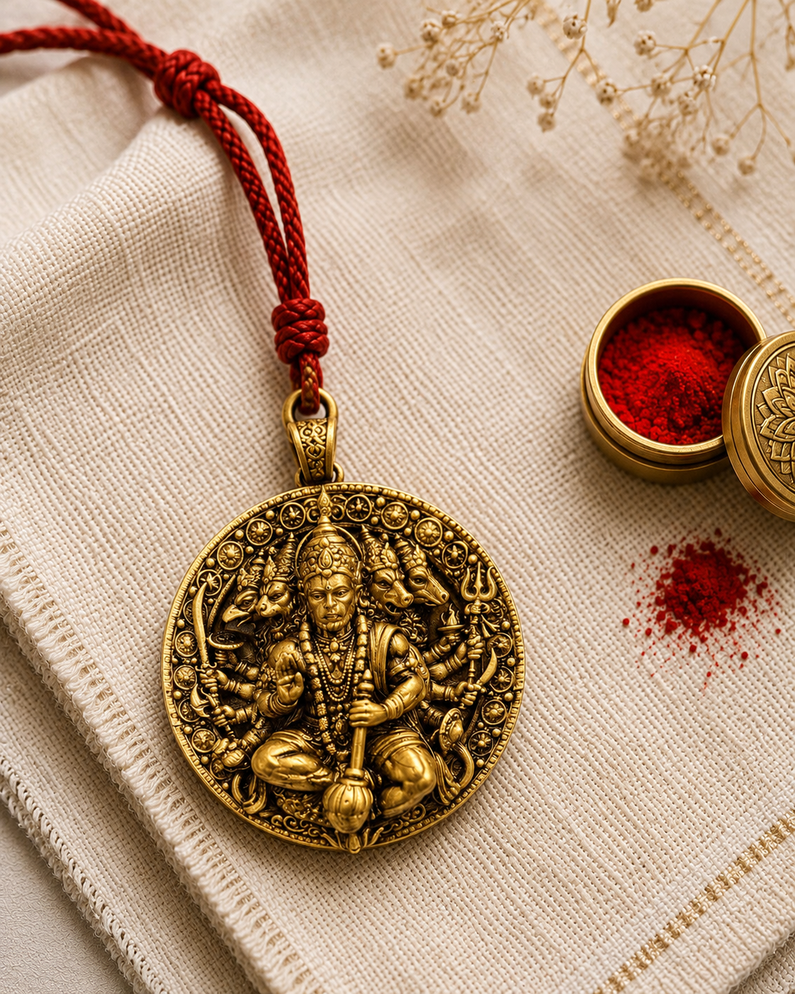 Divine Panchmukhi Hanuman Ji Car Rear View Mirror Hanging