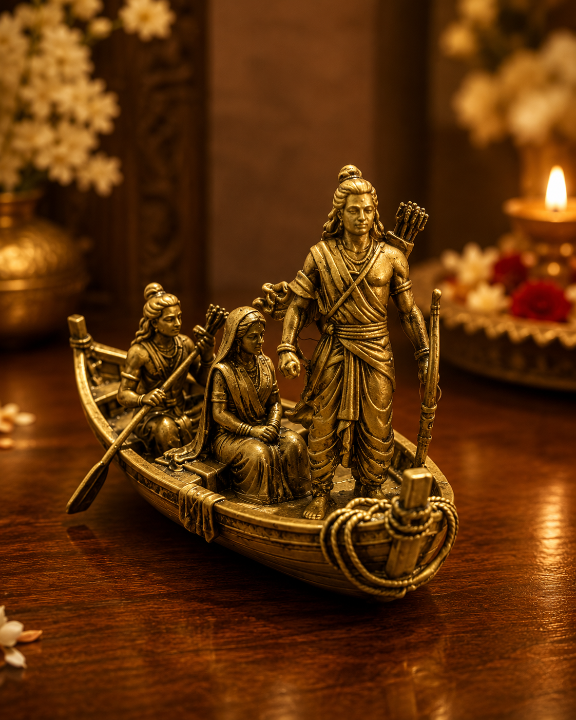 Shri Ram, Sita & Lakshman – Exile Journey Boat Idol