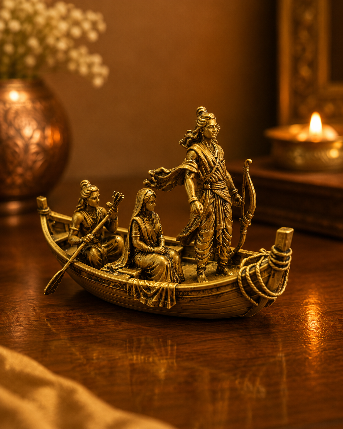 Shri Ram, Sita & Lakshman – Exile Journey Boat Idol