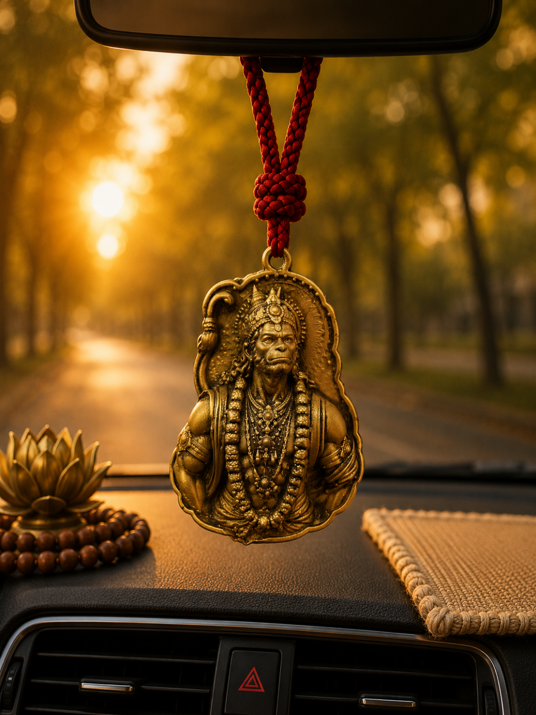 Hanuman Ji Car Hanging Pendant_dashboard