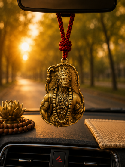 Hanuman Ji Car Hanging Pendant_dashboard