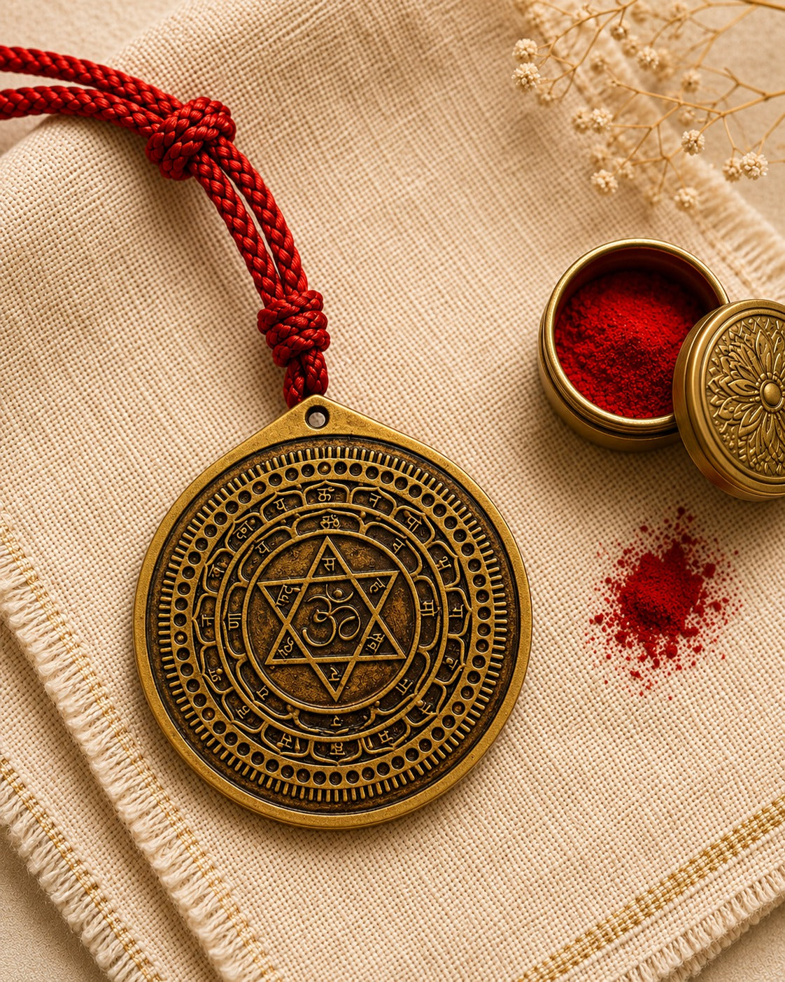 Spiritual Drive Combo Offer – Om Dashboard Idol & Shri Yantra Om Hanging Pendant