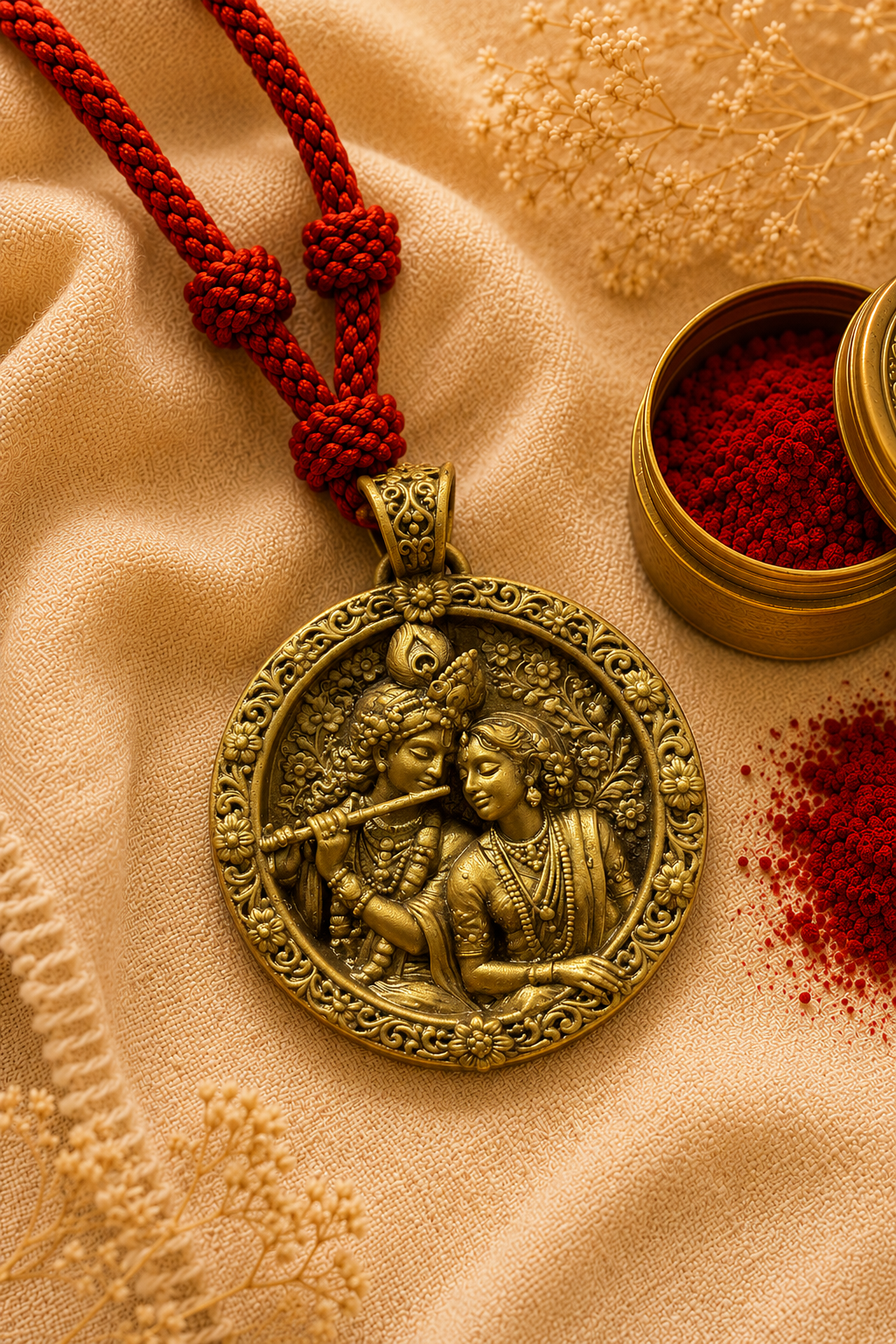 Radha-Krishna pendant