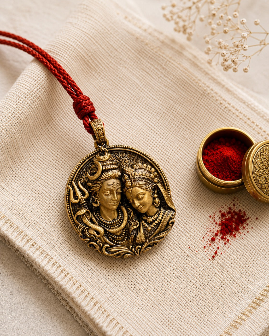Shiv Parvati Divine Pendant