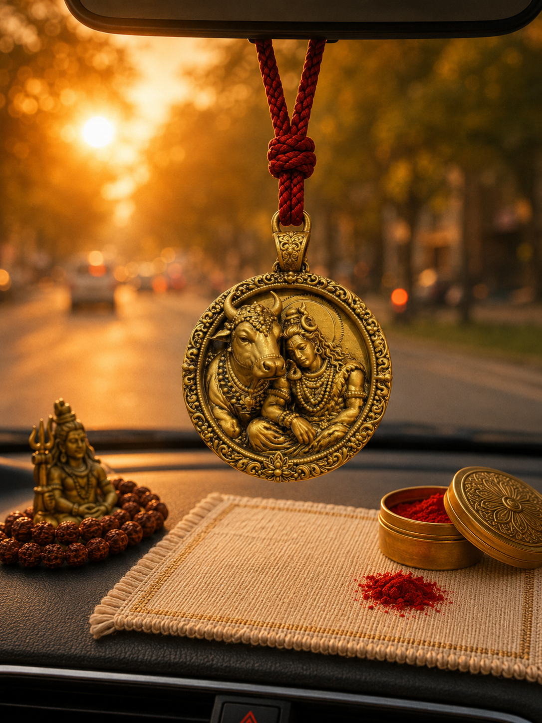 Shiva Nandi Car Hanging Pendant