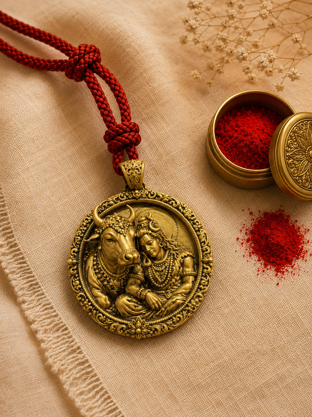 Shiva Nandi Car Hanging Pendant