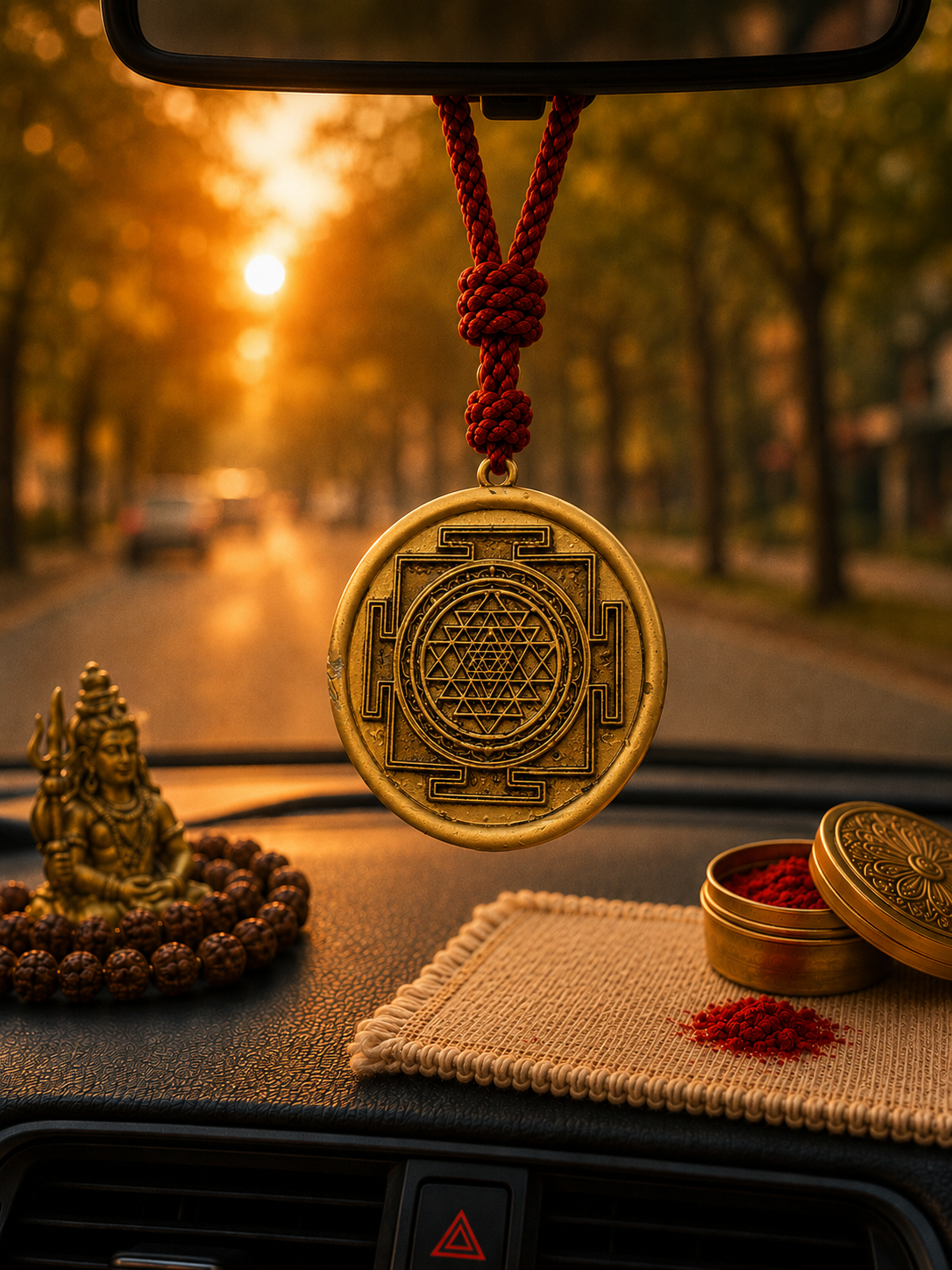 Shri Yantra Car Hanging Pendant