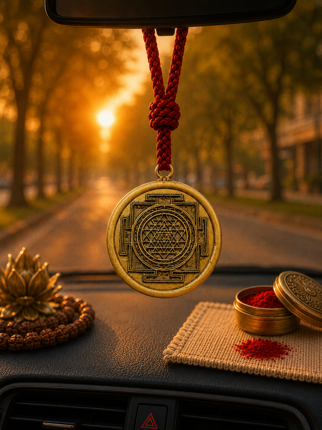 Shri Yantra Car Hanging Pendant