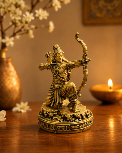 Divine Protection Combo – Panchmukhi Hanuman Car Hanging with Lord Ram Divine Statue
