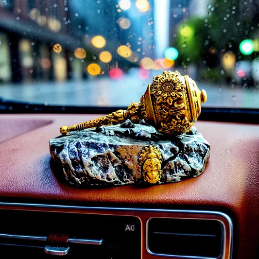 Hanuman Gada Idol for Home & Car Dashboard – Strength, Devotion & Vastu Energy