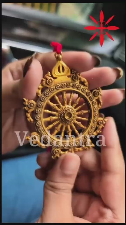 Dharma Wheel Car Hanging Pendant – Spiritual Protection & Positive Energy Decor
